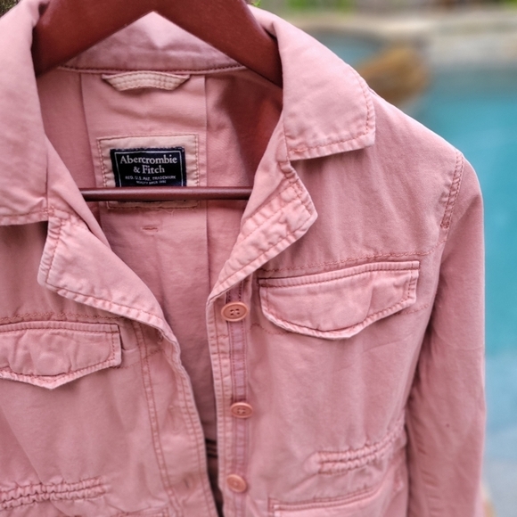 Abercrombie & Fitch military dusty rose Barbie  Y2K cotton  xs - Picture 13 of 14